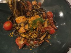 墨鱼汁海鲜香蒜意面-农畉LONFOOD(福田星河COCOPark店)