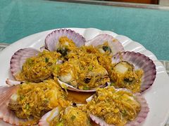 油泼扇贝-天伦海鲜·老味道·青岛菜(栈桥天主教堂店)