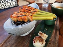 鸡肉牛肉沙爹-三亚艾迪逊酒店·海滩烧烤 BARBACOA·现场乐队·浪漫晚餐·烧烤海鲜