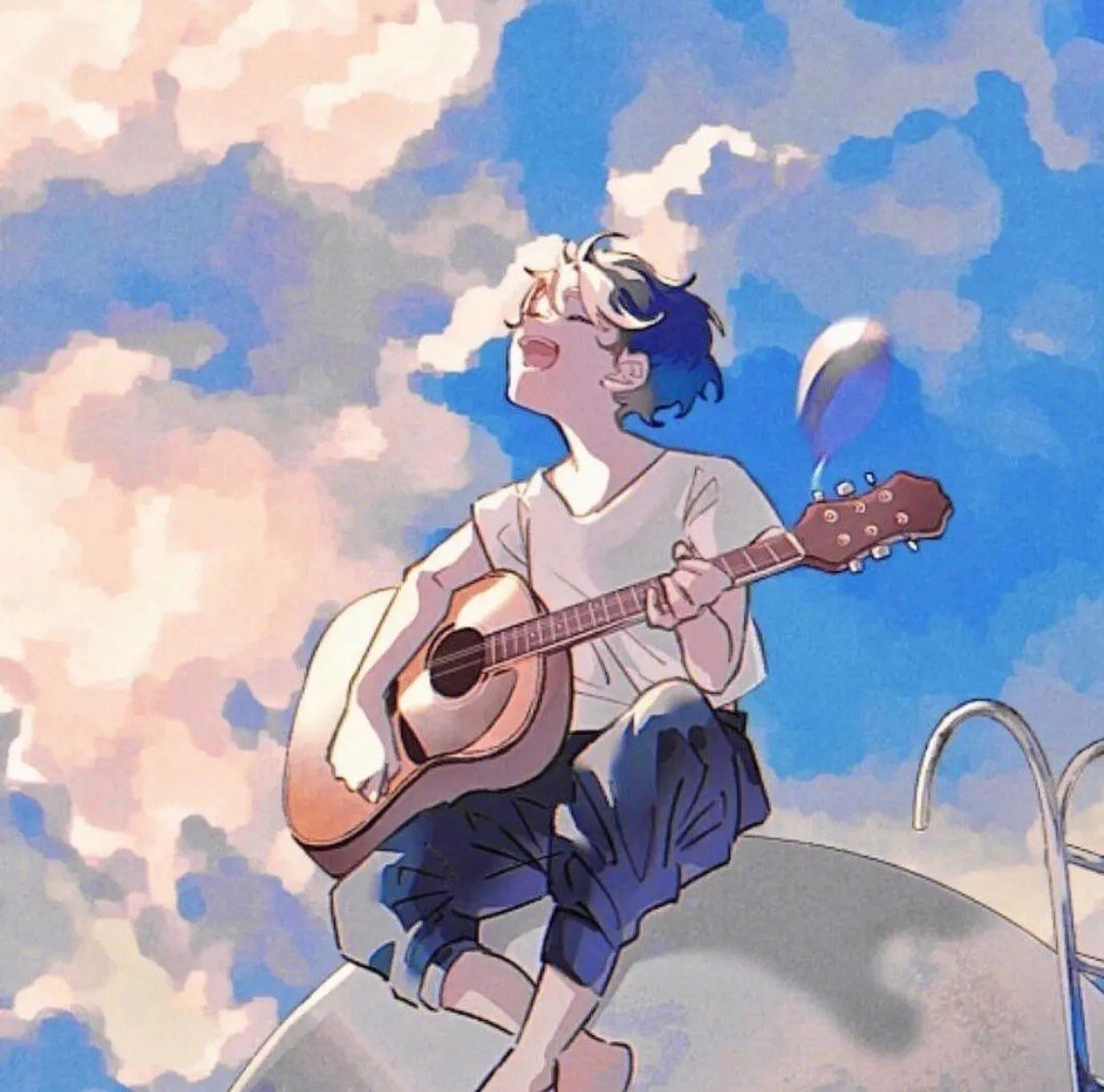 喜欢弹吉他的向日葵少年