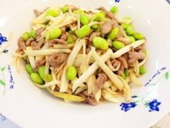 茭白肉丝毛豆子-西山人家·二十年老字号农家菜(旺山店)