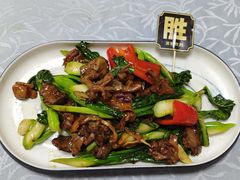 鸡杂炒菜心-天宝食坊·啫啫煲大排档(西华路店)