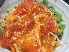 西红柿鸡蛋面-手擀菠菜面(西康路店)