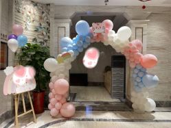 -团子宝宝宴派对百日宴生日布置策划·求婚策划·气球布置别墅民宿