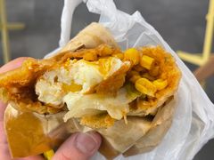 -小红车炸蛋葱油饼