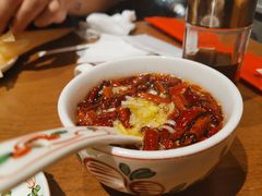 现炸辣椒油-北京老门框爆肚涮肉馆(凤城六路店)