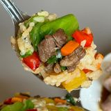 今天分享👇灯笼椒牛肉拌饭🌶️晚餐