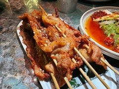 傣味炸五花肉串-浩海火燒雲傣家菜(芮欧百货店)