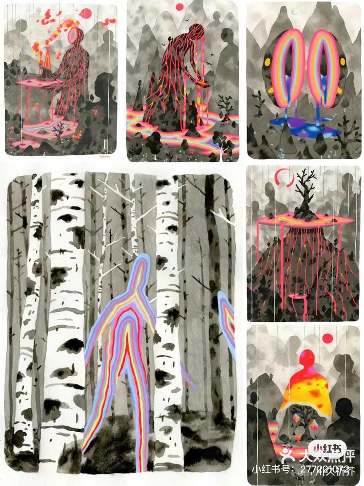 插画情绪色彩新媒介探索内心情感布鲁克林插画