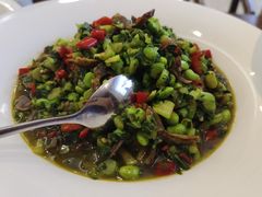 腌菜毛豆鸡胗-香山湖渔家大院