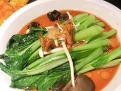白灼菌菇菜心-新白鹿餐厅(金鹰新街口店)
