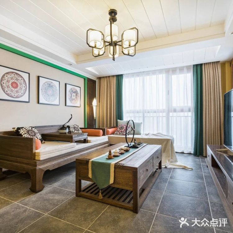 新中式客厅窗帘搭配！雅韵的气质，令人着迷！