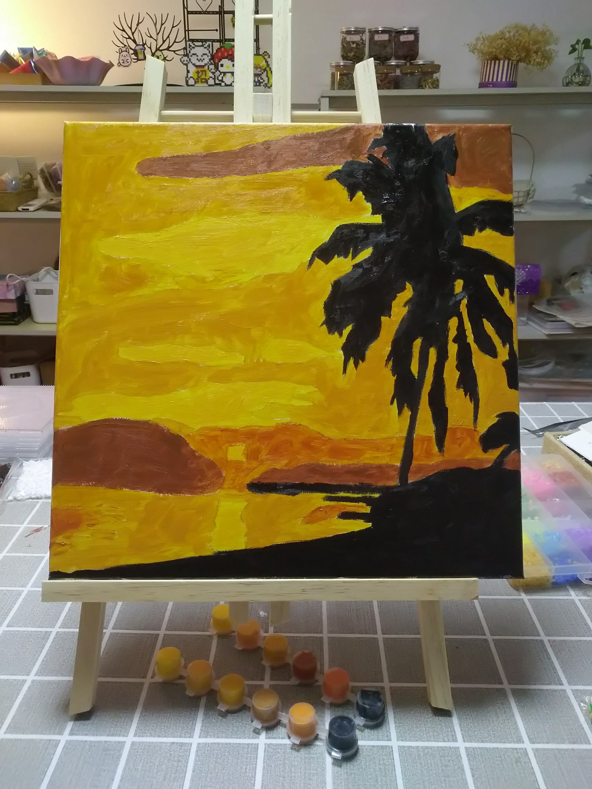 没有任何基础也能两小时搞定的 填色油画