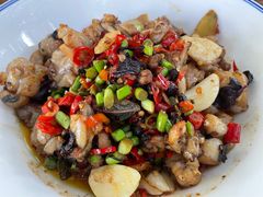 爆炒牛蛙-宅里香.自然餐厅(湘大店)