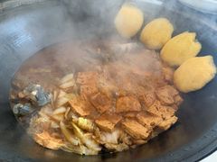 铁锅鱼-北京龙庆四季香农家饭庄·灶台鱼·碳烤虹鳟鱼(龙庆峡店)