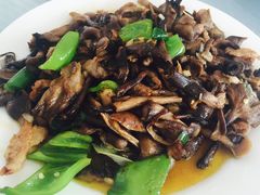 榛蘑炒肉-庆岭迎宾园正宗活鱼馆