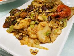 海鲜炒年糕-洲晓鲜·舟山海鲜大排档(朱家尖风景区店)