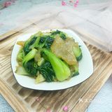 快手家常菜，粉皮炒青菜，粉皮滑溜又筋道！