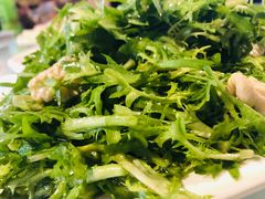 苦菊拌鲜桃仁-京北渔家傲