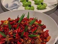 青蒜辣炒牛肉粒-许家菜(望江店)