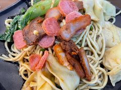 叉烧干捞扁实面-明叔捞面
