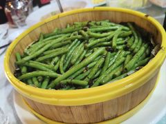 榄菜肉松蒸豆角-崖口红树林海鲜餐厅