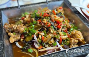 Bullfrog with Purple Perilla and Green Pepper