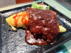 黑椒汁牛仔骨蛋包饭-阿飛冰室(下沙店)