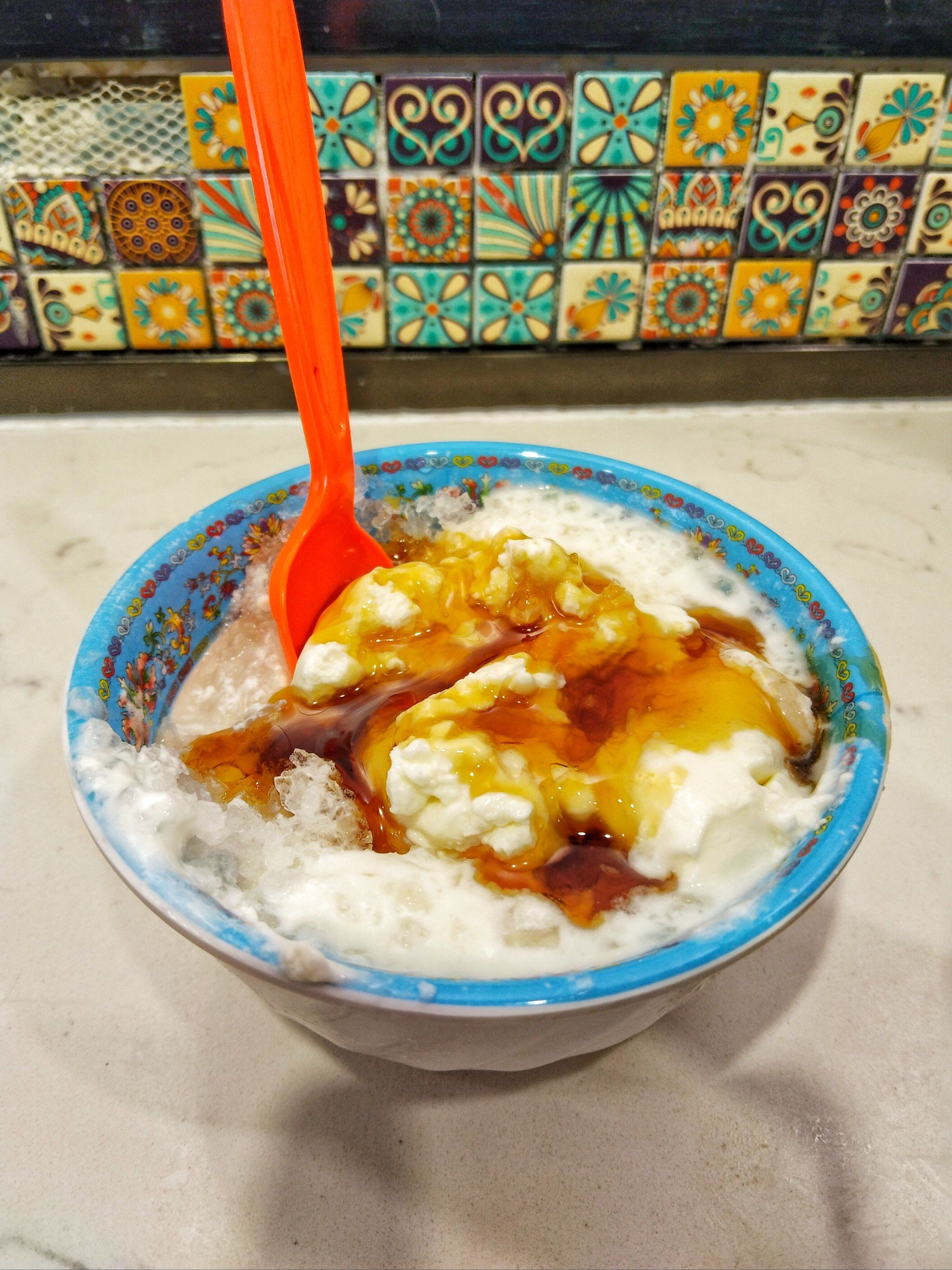 冬天的酸奶刨冰🍧谁吃谁知道啊😋
