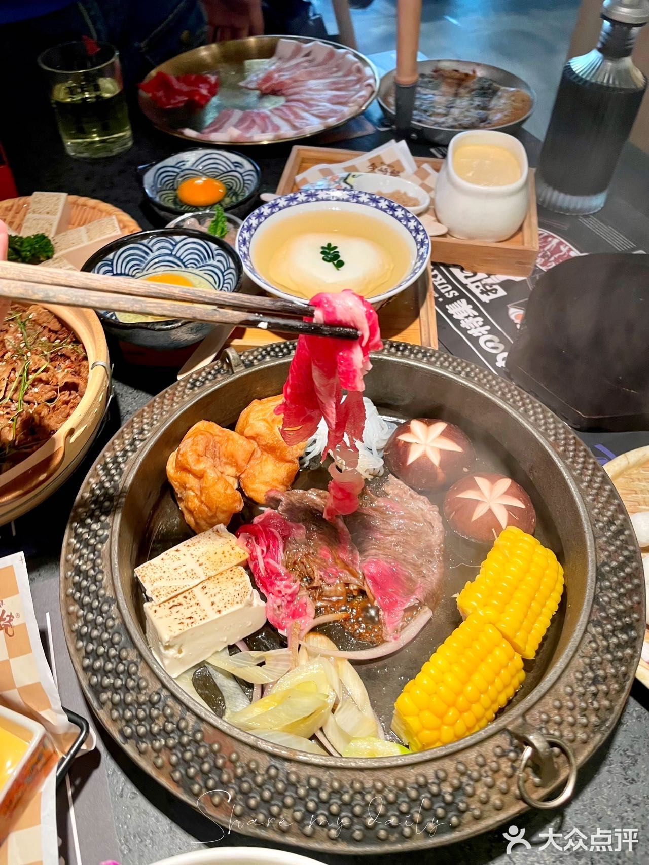‼️啊啊啊，冬天最适合这锅热fufu的寿喜烧！