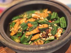 豆酱秋葵炒山药-南拳十三姨·潮汕砂锅粥·粤菜(西单大悦城店)