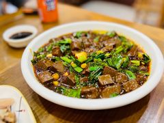 大蒜炒羊血-庄行曹记羊肉(泗泾店)