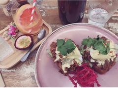Cha Siu Pulled Pork Egg Benny-FLOVIE FLORIST CAFE