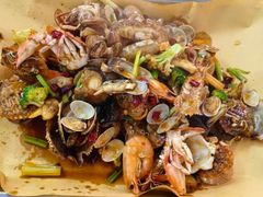 -东来菜馆•手抓海鲜家常菜•海鲜锅贴(鸽子窝店)