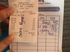 账单-Onion restaurant