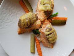 蘑菇烤虹鳟鱼-莫斯科餐厅