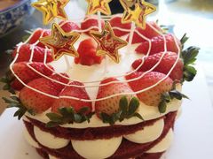 无糖草莓红丝绒裸蛋糕木糖醇老人-5Cake五度无蔗糖低脂蛋糕(陶然亭店)