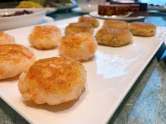 煎莲藕饼拼煎虾饼-花城苑广府菜(侨鑫店)