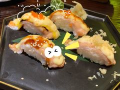 火炙三文鱼寿司四味-鸟鹏烧鸟居酒屋(熙龙湾店)