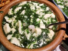 荠菜虾仁嫩豆腐-兰溪小馆(东直门簋街店)