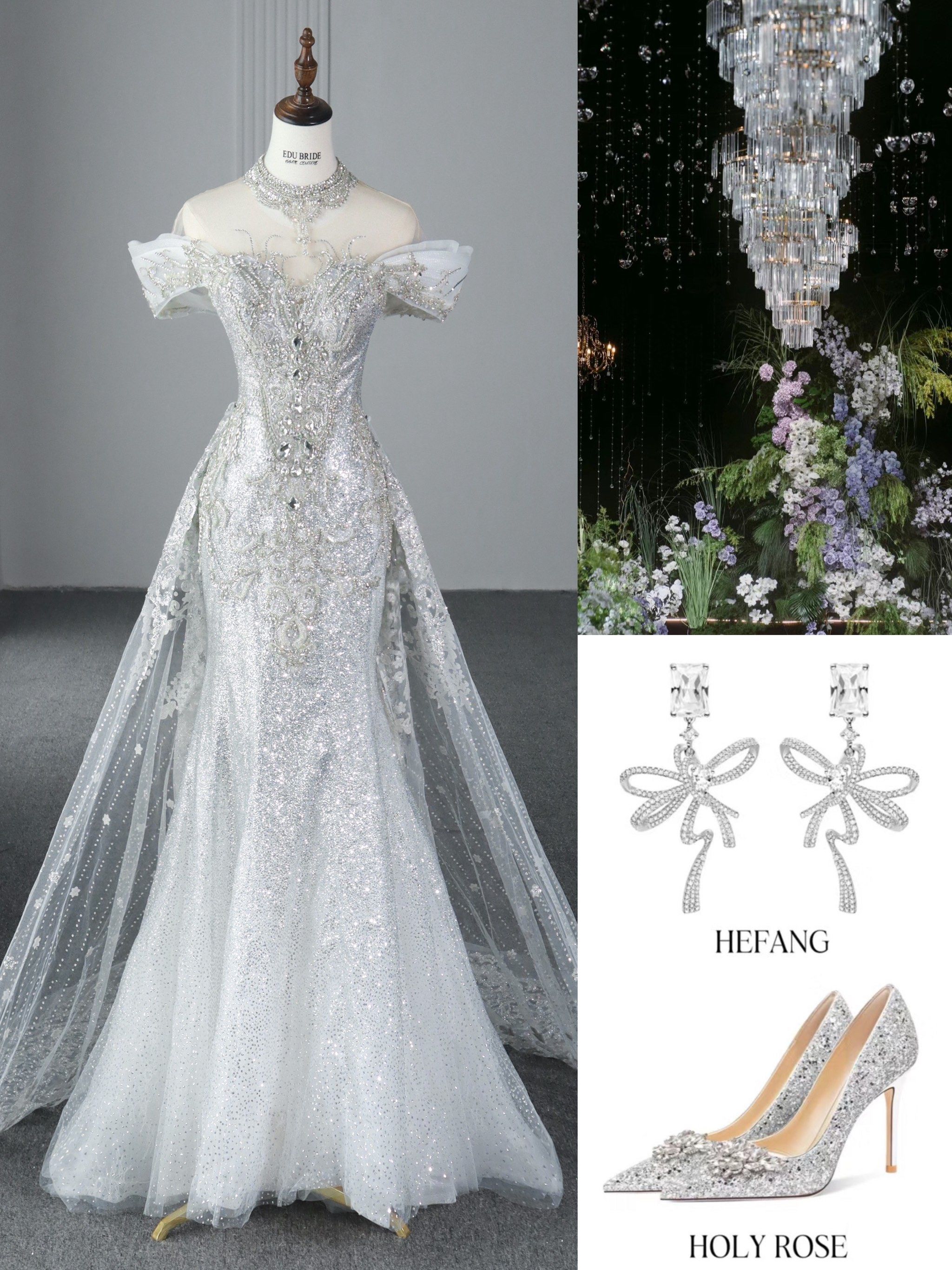 富贵迷人02星星闪闪鱼尾礼服|佛山婚纱