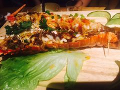 烤龙虾-路边摊小炉子烧烤