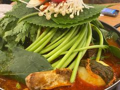 土豆排骨火锅-喇喇排骨火锅·传统韩式脊骨汤(望京西园总店)