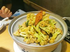 干锅有机菜花-吕氏疙瘩汤·海鲜新鲁菜(凯德mall新都心店)