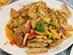 姜葱炒圣子-明记海鲜大排档(巽寮湾店)