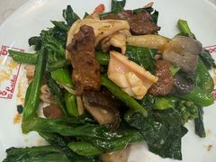 芥蓝土鱿牛柳-凤城礼记鱼翅海鲜酒家(新马路总店)