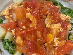 西红柿鸡蛋面-手擀菠菜面(西康路店)