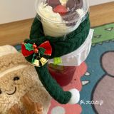 奈雪🎄车厘子圣诞树！送的宠物围脖实在太可爱啦