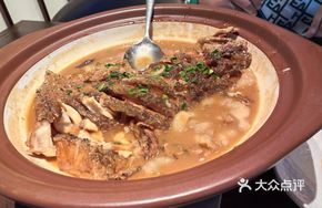 Braised Yellow Croaker Head in Abalone Sauce