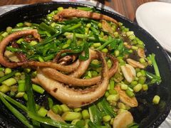 美味铁板鱿鱼须-梁记粥铺(开元地中海店)